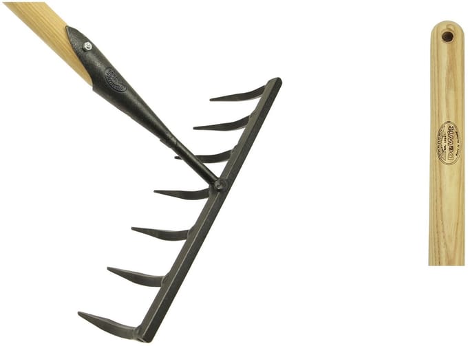 De Wit Zaadhark met 7 gesmede tanden en essen steel 170 cm