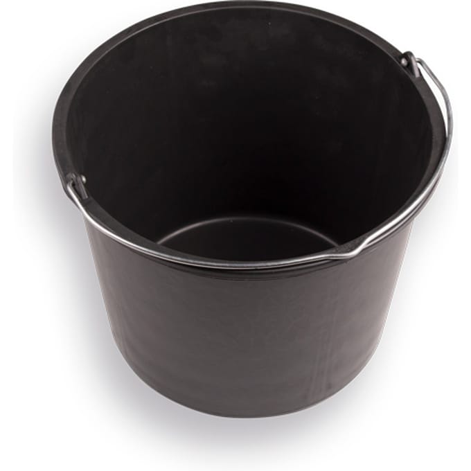 Bouwemmer 16L | zwart | met hengsel