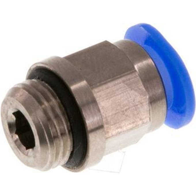6mm x G1/8'' Messing/POM Insteekfitting buitendraad Compact Ontwerp NBR [5 Stuks]