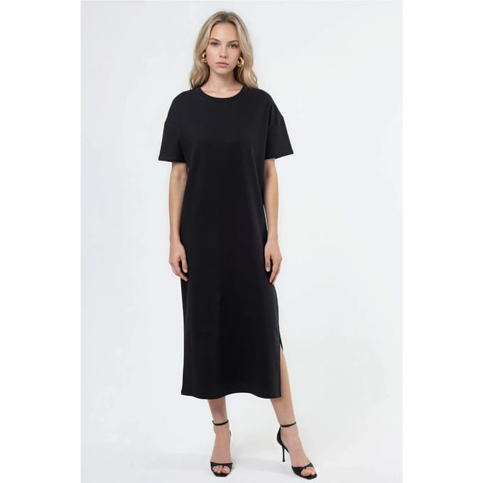 Crew Neck Midi T-Shirt Jurk