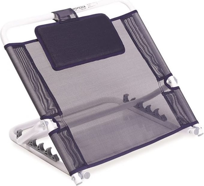 Moretti Kantelbare rugsteun in nylon - Voor in bed - Blauw/Wit
