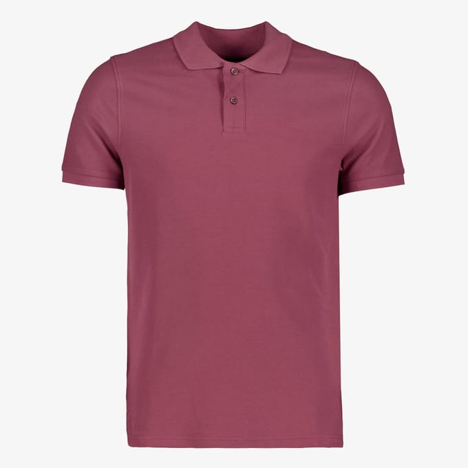 Unsigned heren polo bordeauxrood - Maat S