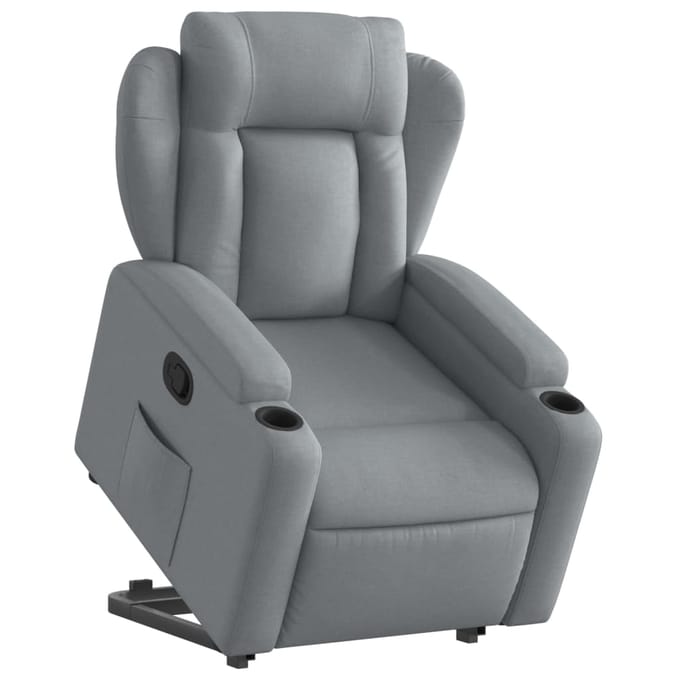 Vidaxl Verstelbare Fauteuil, Lichtgrijs, Bekleed met Stof