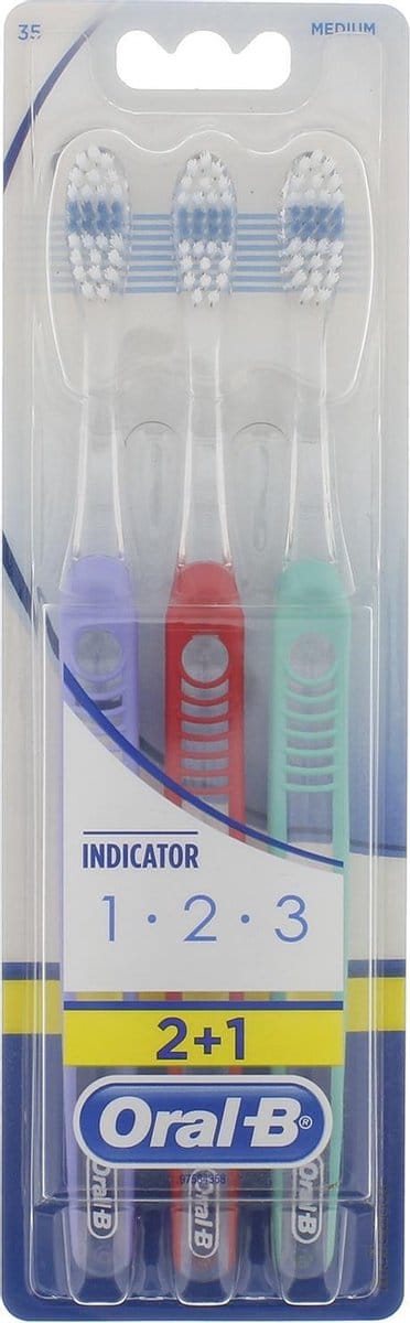 Oral-B - Tandenborstels - Medium Indicator - 3 Stuks