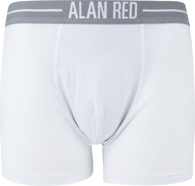 Alan Red Boxershort Wit 2Pack - Maat L - Heren - Boxershorts