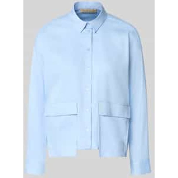regular fit overhemdblouse van katoenmix