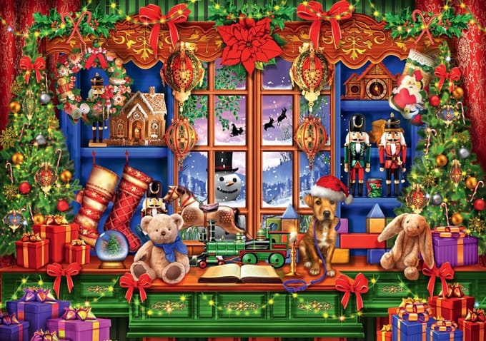 Bluebird Puzzle legpuzzel Ye Old Christmas Shoppe - 2000 stukjes feestdagen.