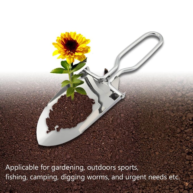 Draagbare Mini Opvouwbare Schep Survival Spade Multifunctioneel voor Buiten Vissen Kamperen black