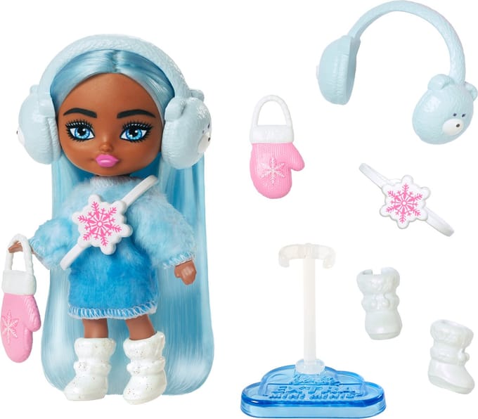 Barbie Extra Fly Mini Mini's Pop Fly Snow - 8 cm groot - Verzamelfiguur