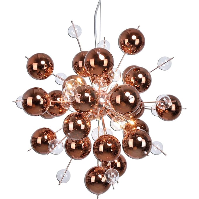 Näve Hanglamp Explosion met koperen bollen
