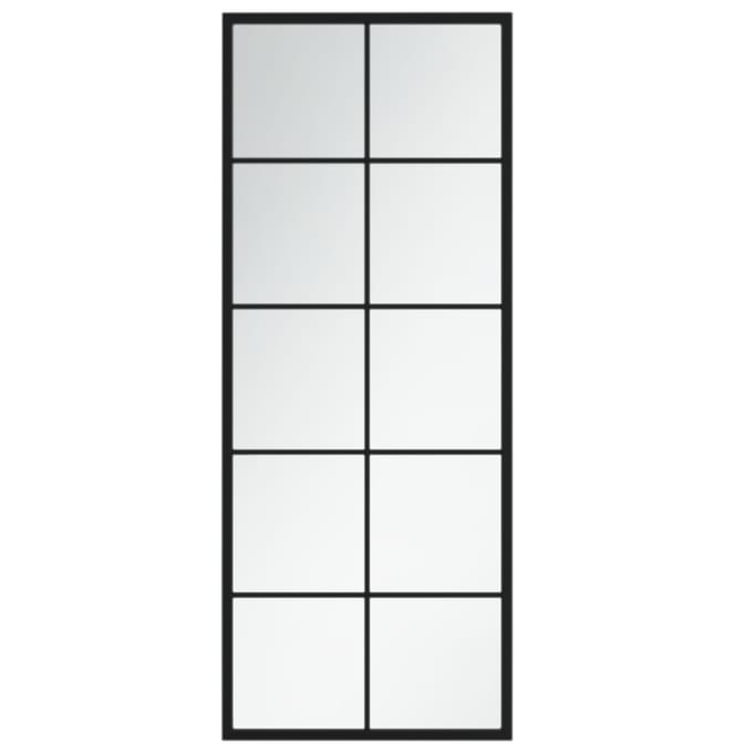 vidaXL - Wandspiegel - 100x40 - cm - metaal - zwart