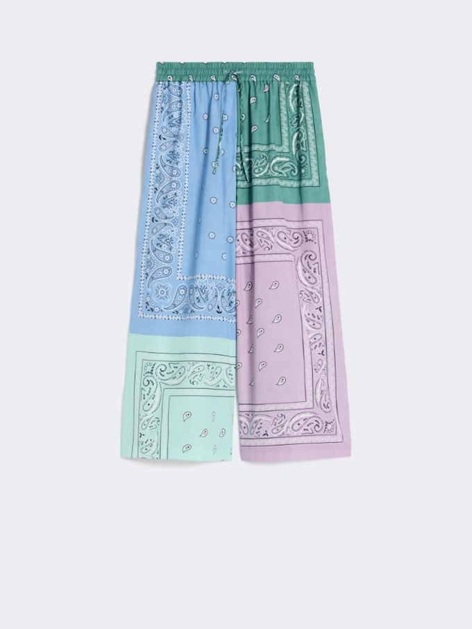 multicolor vrouw bedrukte katoenen broek