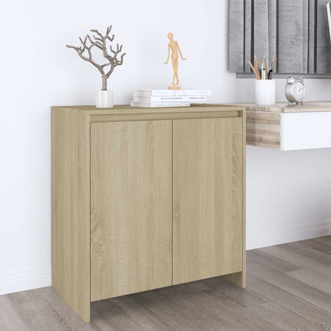 vidaXL - Dressoir - 70x41x75 - cm - bewerkt - hout - sonoma - eikenkleurig