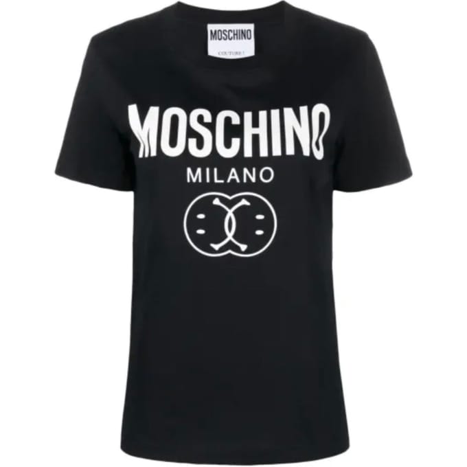 Moschino Double Smiley Zwart T-shirt