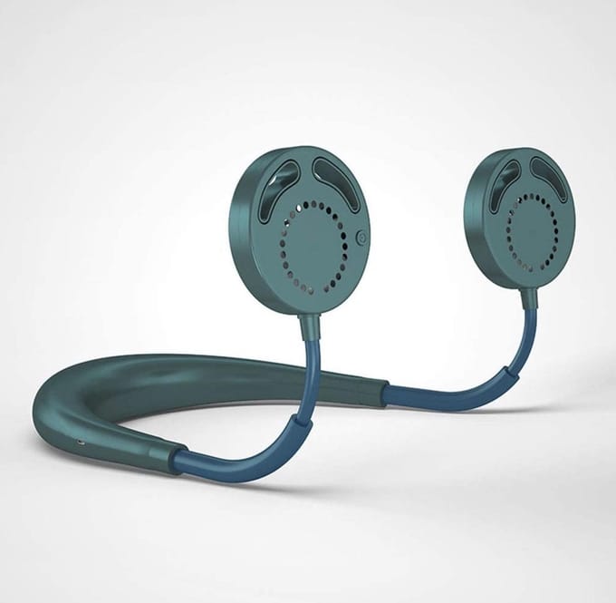 Bladloze ventilator - Krachtige USB Draagbare Ventilator | Mini ventilator | Tafel Ventilator | Draagbare Fan | Nek Fan | Nek Ventilator | Groen