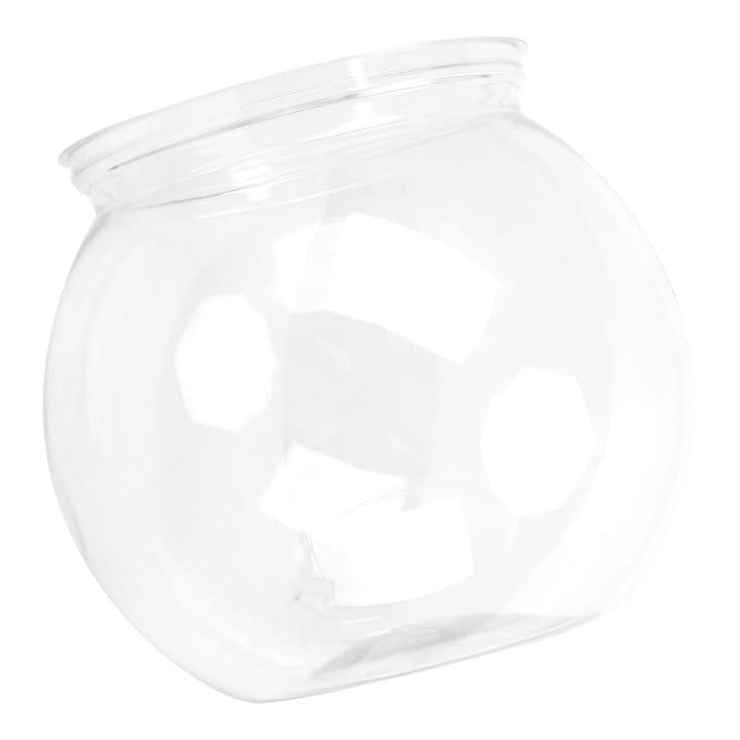 Mini Vis Aquarium Transparant Plastic Slagvast Plastic Gallon Vissenkom voor Bureau BoekenplankL Large white