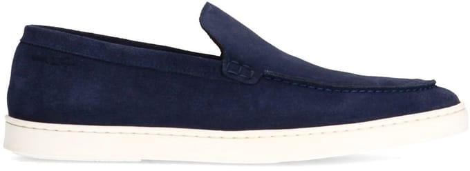 Van Lier - Heren - Donkerblauwe suède loafers - Maat 40