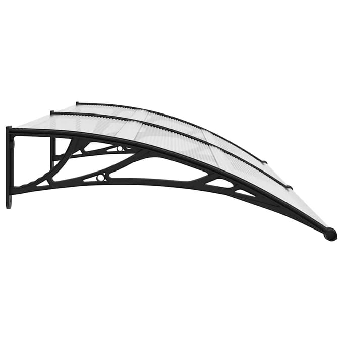 vidaXL - Deurluifel - 200x75 - cm - PC - zwart - en - transparant