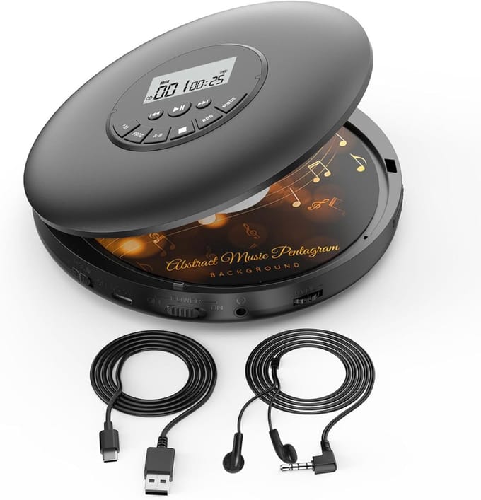 DailySupplies® Discman CD Speler - Walkman - Bluetooth