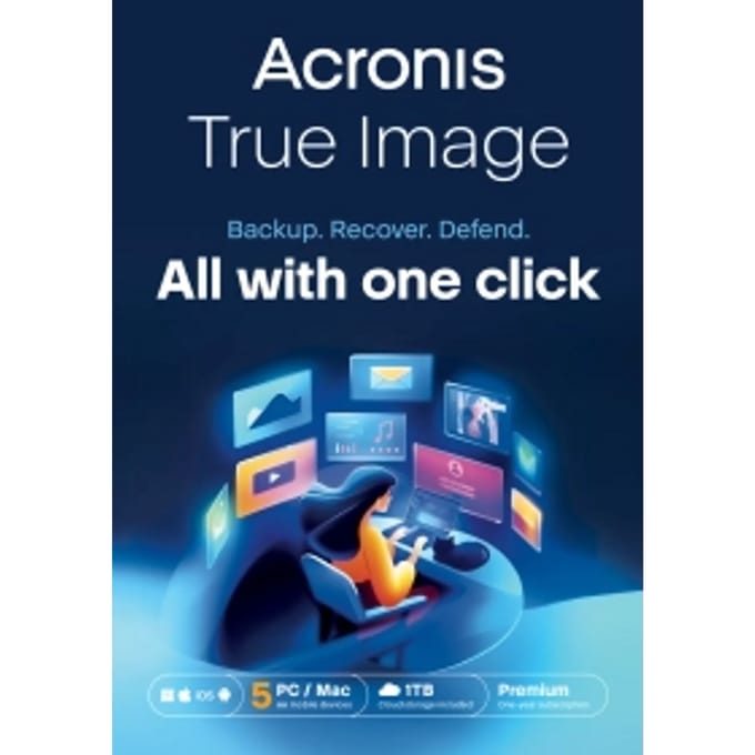 Acronis True Image Premium | 5 PC | 1 Jaar | Mobiel/Tablet inbegrepen