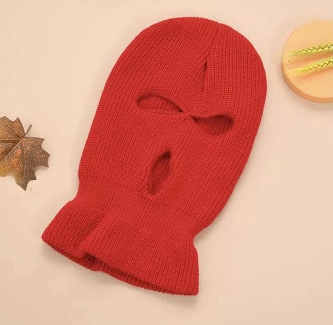 ***BivakMuts Rood - Wintersport - Motor - Balaclava - Zichtbaarheid - van Heble® ***