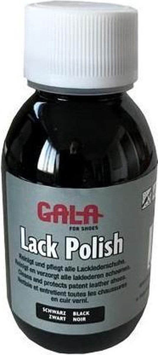 Gala Lack Polish - Zwart – Onderhoudsmiddel voor lakleer – Inhoud 100 ml – Schoenonderhoud en schoenpoets