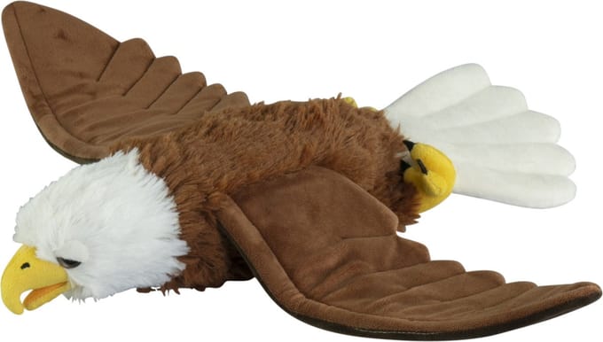 Nature Planet pluche zeearend - knuffel vogel - 54 cm - bruin/wit - premium kwaliteit - om op te hangen