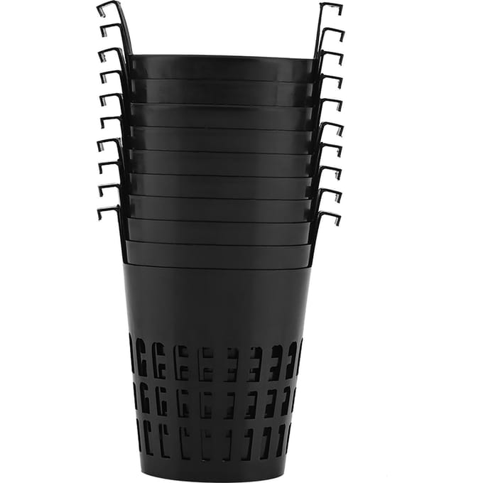 10 stuks Hoge Kwaliteit Gaaspot Netmand Hydroponisch Aeroponisch Kweekpotten black