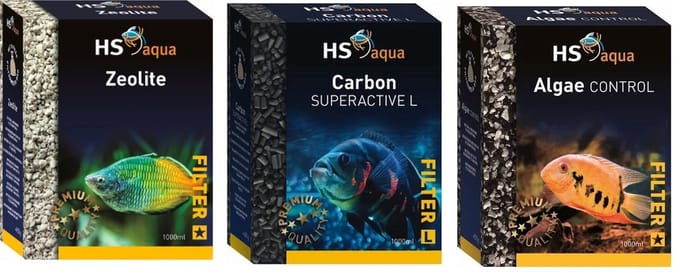 HS - Zeolite + Carbon Active Kool + HS-aqua Algae Control - Filtervulling - Filtermateriaal - 3x 1 Liter - Combideal