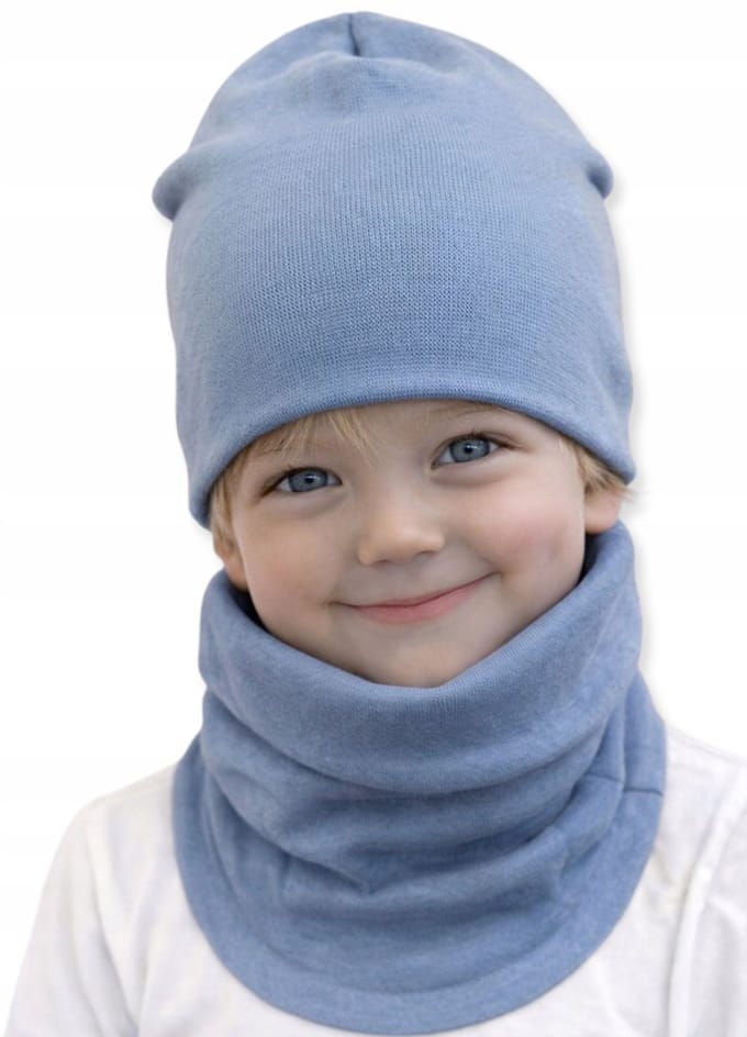 Dartomik - Kinder Set - Czapka + Komin - Wiosenny - Lodowy