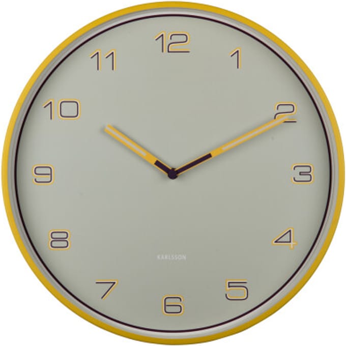 Karlsson wandklok lined numbers helder- Ø40cm