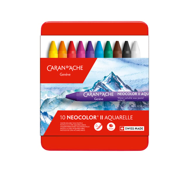 Caran d'ache - Waskrijt - Neocolor -10 stuks - Diverse kleuren