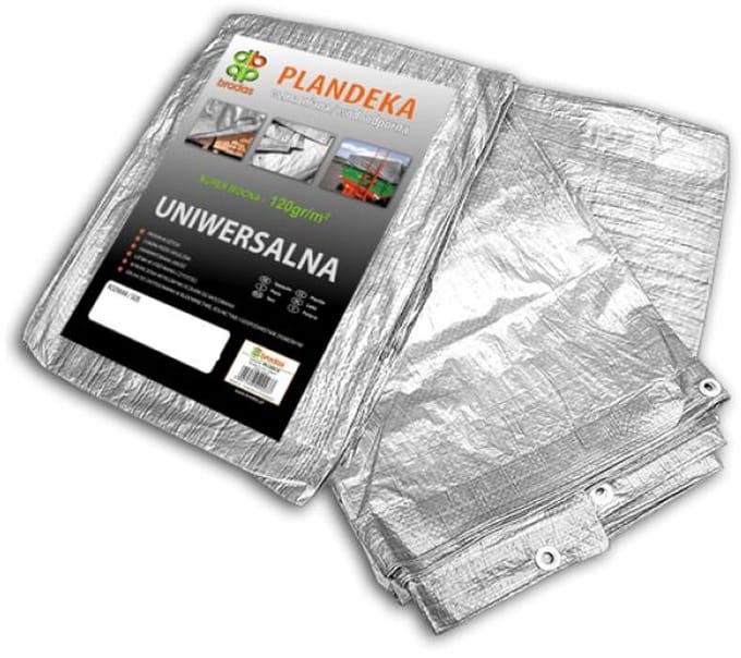 Bradas Silver Serie - Versterkte Afdekzeil - 3 x 4m - 120g/m² - Water- en UV-bestendig