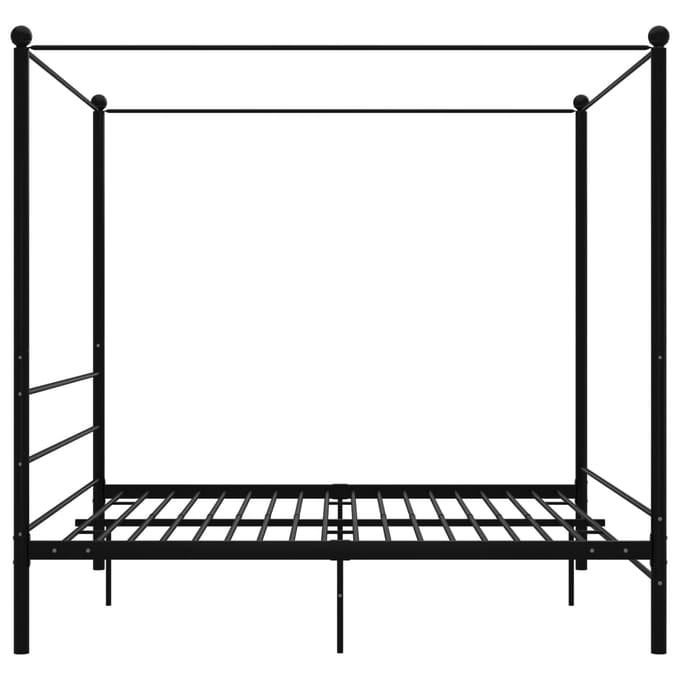 vidaXL - Hemelbedframe - metaal - zwart - 200x200 - cm