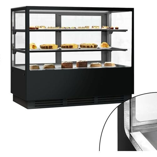 GGM Gastro Kühl- & Kuchenvitrine - 1500mm - Doppelverglasung - mit 2 Ablagen