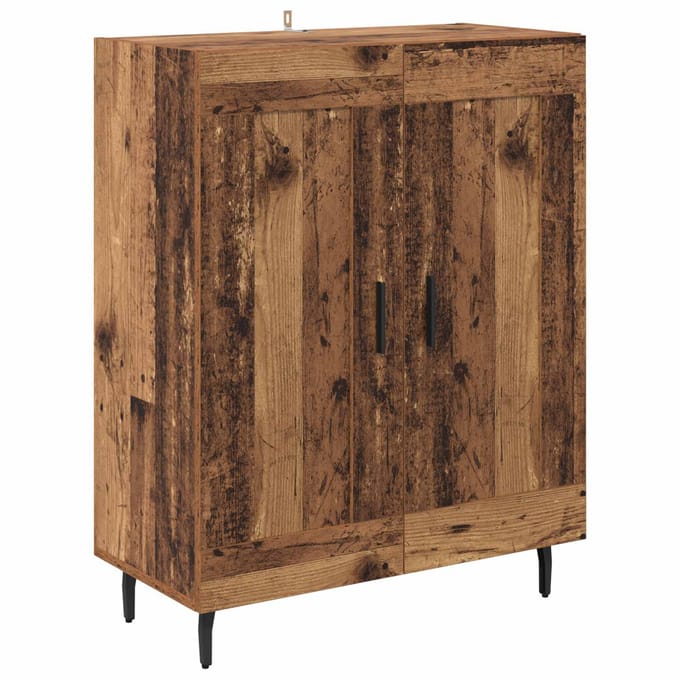 vidaXL - Dressoir - Oud - Hout - 69,5 - x - 34 - x - 90 - cm - Geengineerd - Hout - en - IJzer