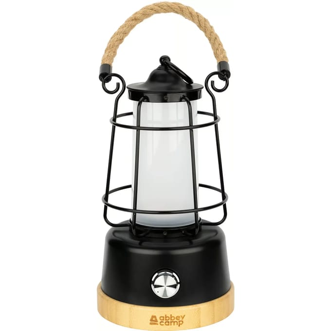 Abbey Camp Retro Oplaadbare LED Lantaarn - MALMÖ-235 - Zwart