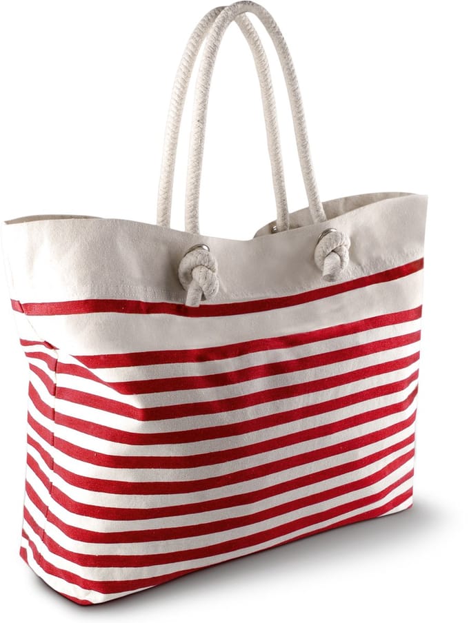 Kimood Strandtas KI0242 - Natural / Red - One size
