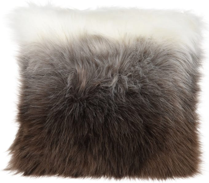 Kussen bont 45x45 cm bruin