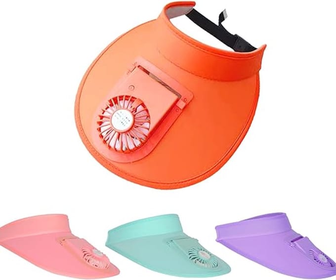 Daity 1 stuk – Zonneklephoed met ventilator voor dames - Zonneklephoed met ventilator