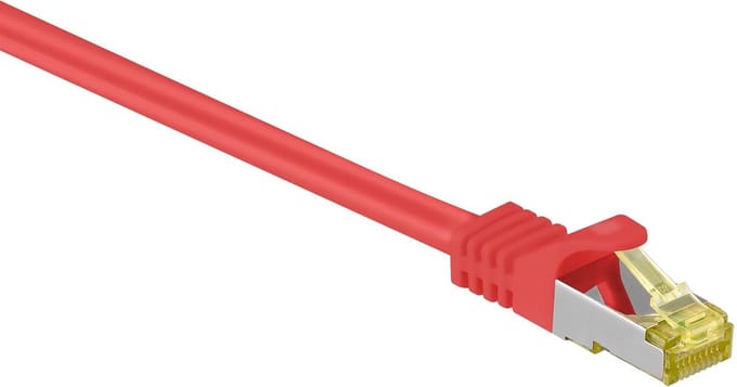 S/FTP CAT7 10 Gigabit netwerkkabel / rood - LSZH - 2 meter