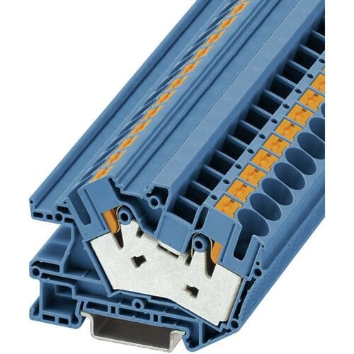 Phoenix Contact 3214023 Doorgangsklem 10.2 mm Spanveer Blauw 50 stuk(s) Piece