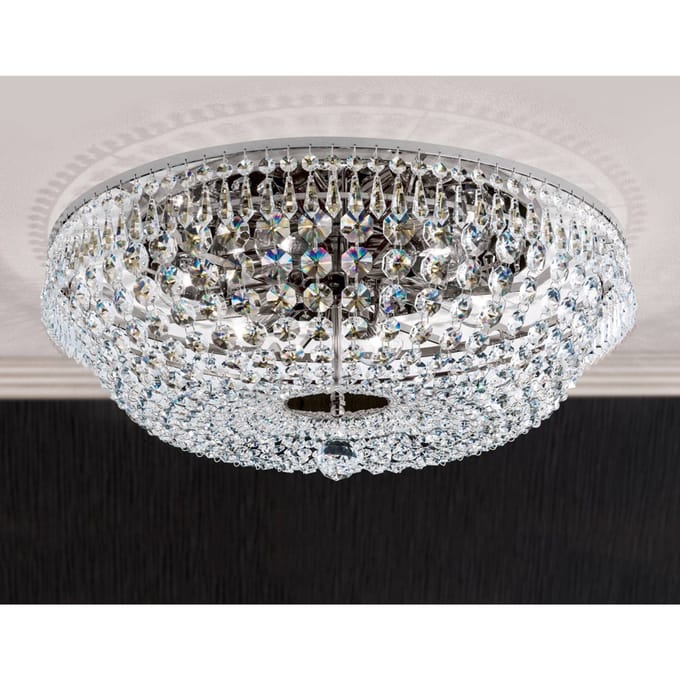 ORION Plafondlamp SHERATA met chroomrand, 55 cm