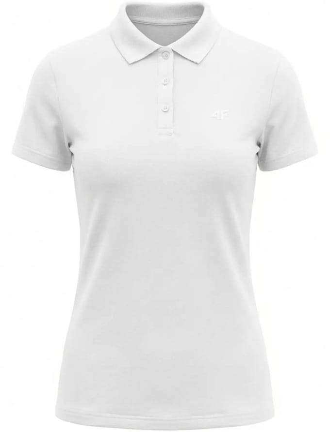 4F T-shirt Dames polo Wit - Maat M