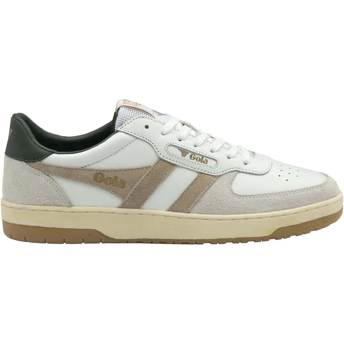 Gola Hawk - Heren Sneaker - Wit-Bot-Donker-Kaki