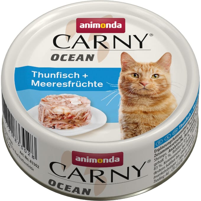 animonda Carny Ocean 12 x 80 g Kattenvoer - Tonijn + zeevruchten