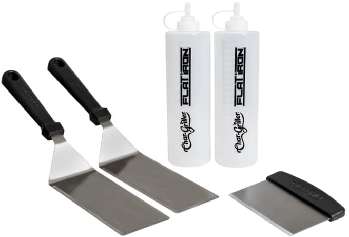 Char-Griller® bakplaat starterset met spatels sausflessen en chopper
