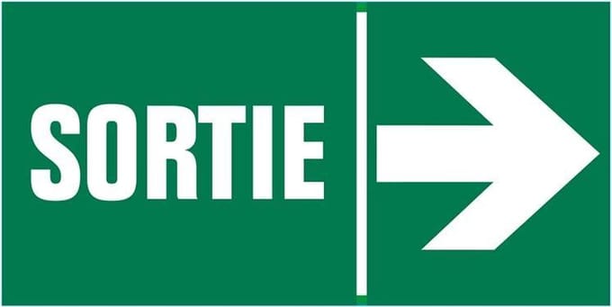 Pickup Pictogram 30x15 cm - Sortie droite
