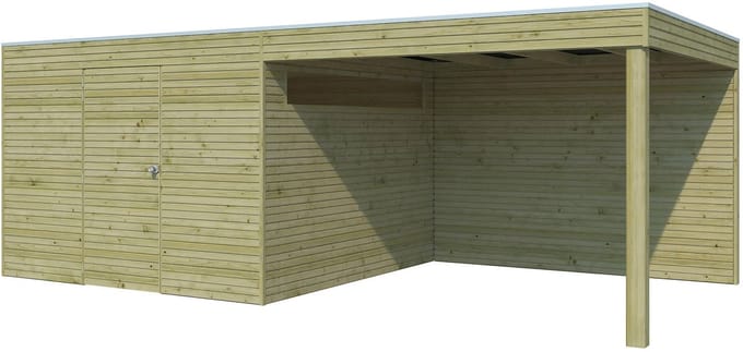 Woodlands Blokhut QB Groen Geïmpregneerd 600 x 300 cm