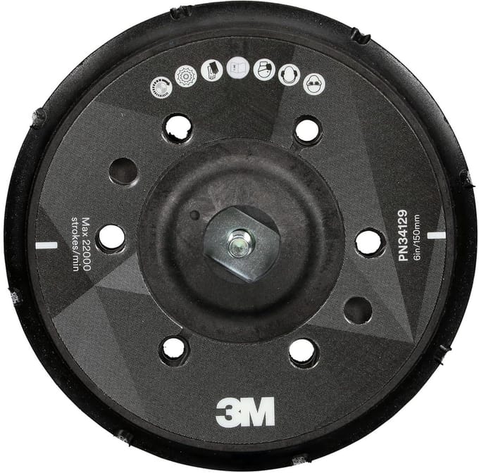 Orbitale Glansplaat voor Polijstmachines 150 mm met Klittenbandsluiting